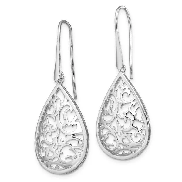 Sterling Silver Polished Dangle Earrings Image 2 Jewelry Design Studio Jensen Beach, FL