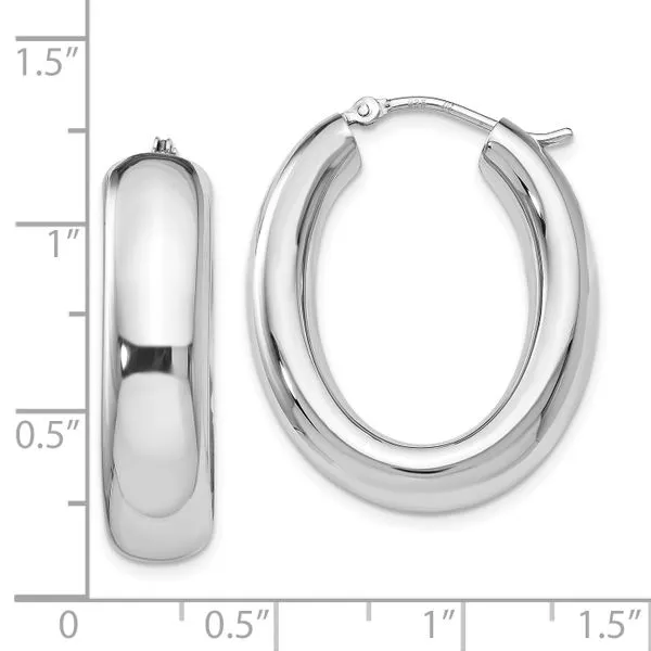 Sterling Silver Polished Hoop Earrings Image 4 Diamond Design Jewelers Somerset, KY