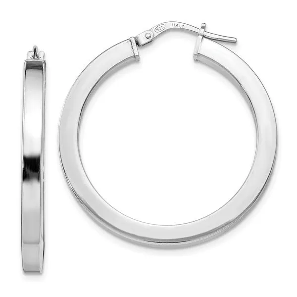 Sterling Silver Polished Hoop Earrings Jewelry Design Studio Jensen Beach, FL