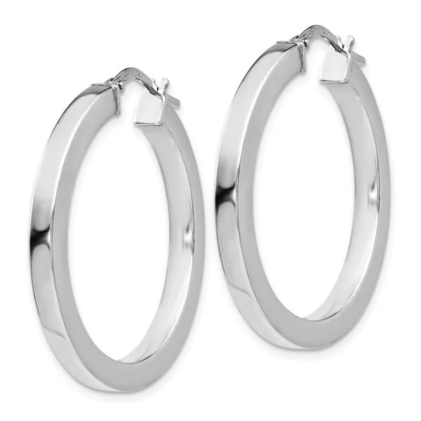 Sterling Silver Polished Hoop Earrings Image 2 Jewelry Design Studio Jensen Beach, FL