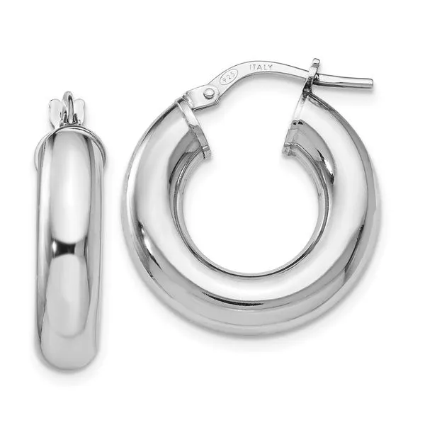 Leslie's Sterling Silver Polished Hoop Earrings Tidwells of Greenwood Greenwood, SC