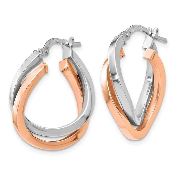 Sterling Silver Polished Hoop Earrings Image 2 Jewelry Design Studio Jensen Beach, FL