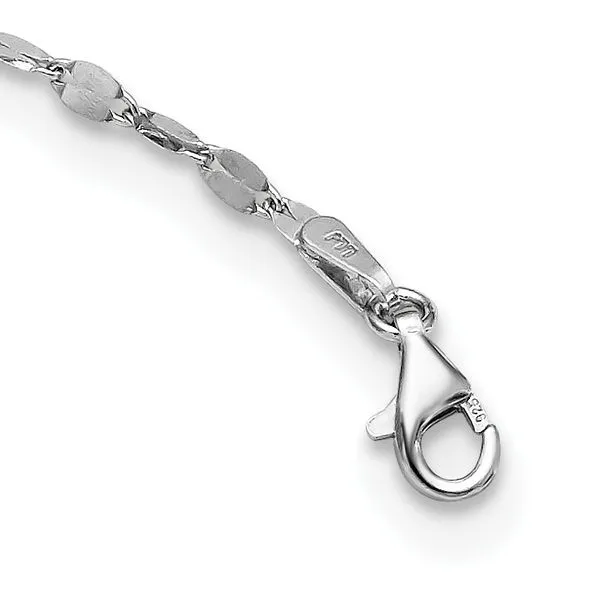 Leslie's Sterling Silver Rhodium-plated Polished Multi-strand Necklace Image 4 Atlanta West Jewelry Douglasville, GA