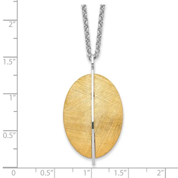 Leslie's Radiant Essence SS Rhod-pl Gold-tone Brushed 2in ext. Necklace Image 4 Mitchell's Jewelry Norman, OK