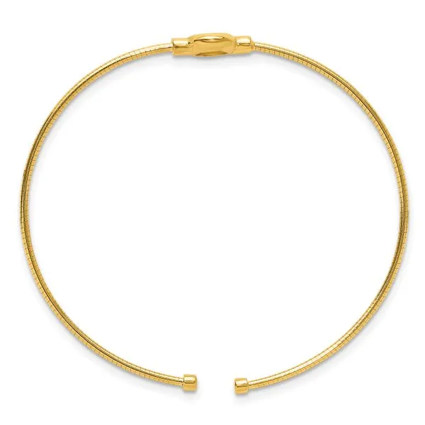 Leslie's Sterling Silver Gold-plated Polished Opal Cuff Bracelet Image 2 Fairfield Center Jewelers Fairfield, CT