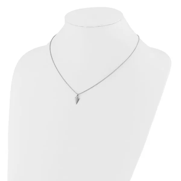 Leslie's Sterling Silver Rh-plated Polished Arrowhead w/1in ext. Necklace Image 3 G.G. Gems, Inc. Scottsdale, AZ
