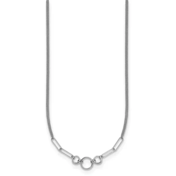 Leslie's Sterling Silver Rh-plated 2-Strand w/1.75in ext. Fancy Necklace Image 2 John E. Koller Jewelry Designs owasso, OK