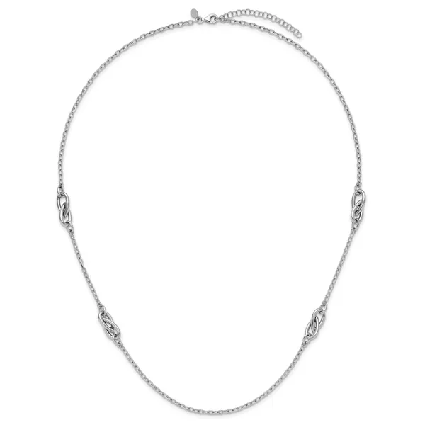 Leslie's Sterling Silver RH-plate Polish Fancy Link w/2in ext. Necklace Image 4 Grayson & Co. Jewelers Iron Mountain, MI