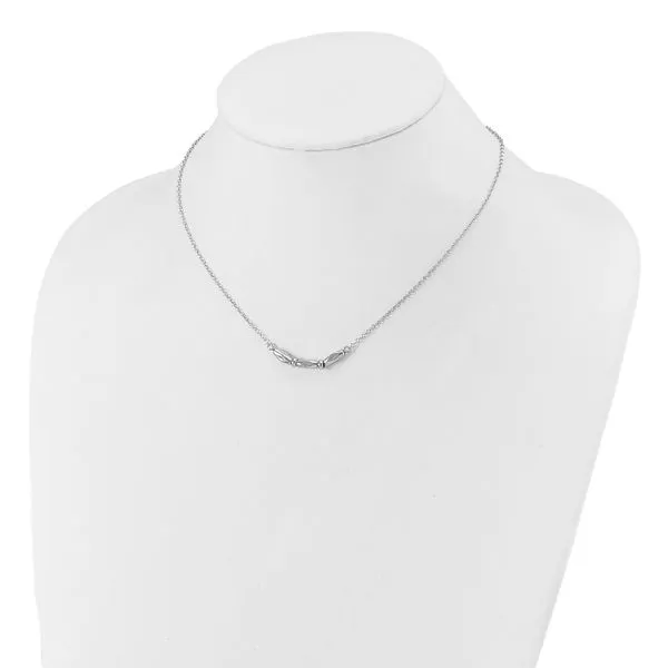 Leslie's Sterling Silver RH-plated Polished Fancy w/1in ext. Necklace Image 3 Jim's Jewelers Tyler, TX