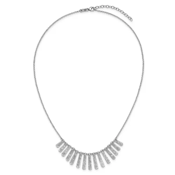 Leslie's SS Radiant Essence Pol/Textured Bars w/ 2in Ext. Necklace Image 4 Grayson & Co. Jewelers Iron Mountain, MI