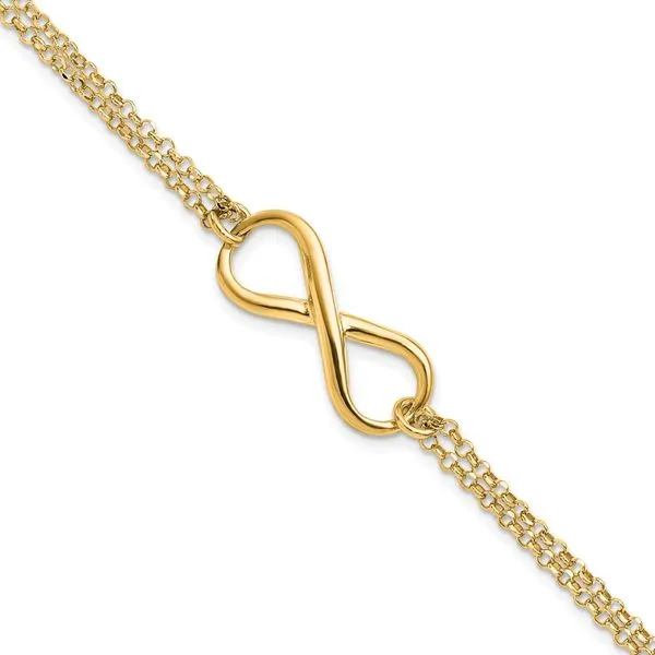 Leslie's Sterling Silver Gold-plated Infinity Symbol Bracelet Grayson & Co. Jewelers Iron Mountain, MI