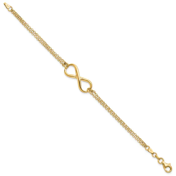 Leslie's Sterling Silver Gold-plated Infinity Symbol Bracelet Image 2 Grayson & Co. Jewelers Iron Mountain, MI