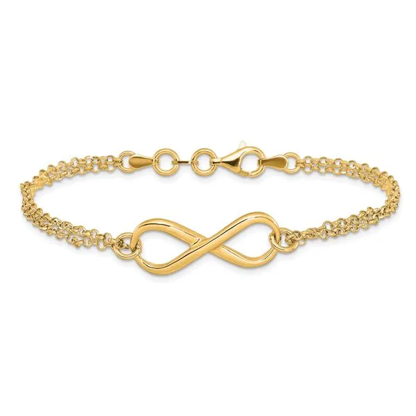 Leslie's Sterling Silver Gold-plated Infinity Symbol Bracelet Image 3 Grayson & Co. Jewelers Iron Mountain, MI