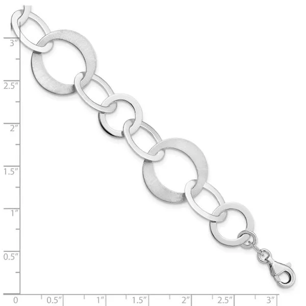 Sterling Silver Polished Link Bracelet Image 4 Diamond Design Jewelers Somerset, KY