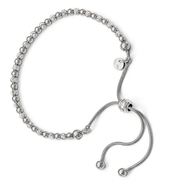 Leslie's Sterling Silver D/C Bracelet Adjustable Bracelet Image 2 Barnett Jewelers Jacksonville, FL