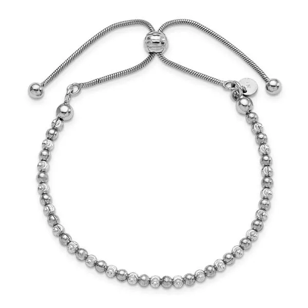 Leslie's Sterling Silver D/C Bracelet Adjustable Bracelet Image 4 Barnett Jewelers Jacksonville, FL