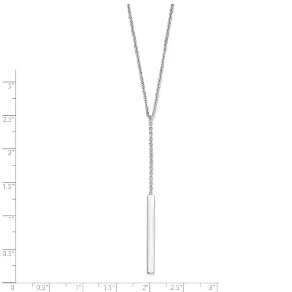 Leslie's Sterling Silver Polished w/1in ext. Necklace Image 3 Spencer's Jewelers Athens, GA