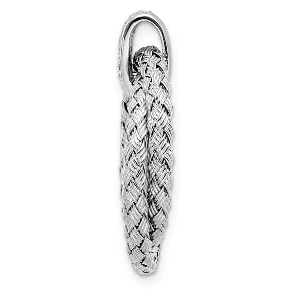 Leslie's Sterling Silver Polished with CZ Braided Pendant Image 3 Peran & Scannell Jewelers Houston, TX