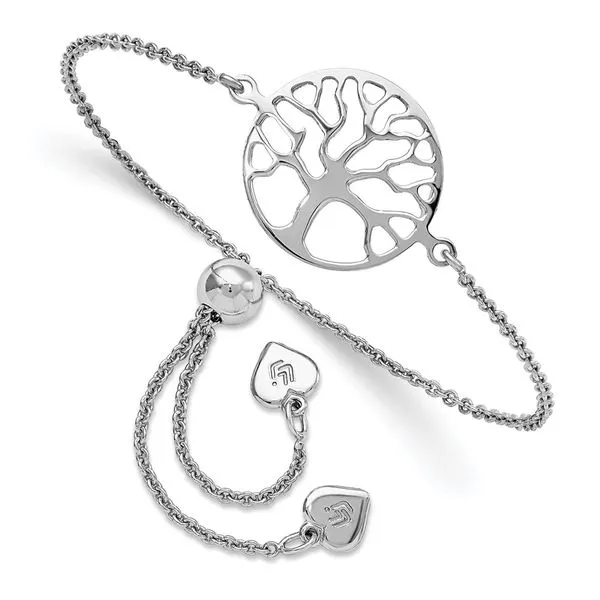 Leslie's Sterling Silver Tree of Life Adjustable Bracelet Segner's Jewelers Fredericksburg, TX