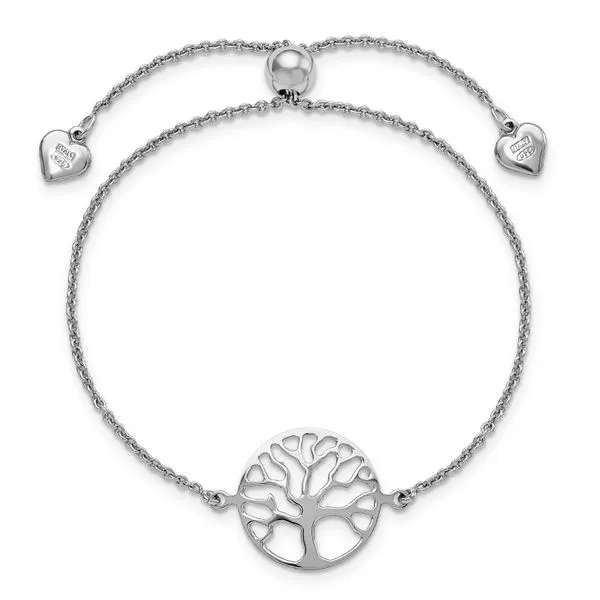 Leslie's Sterling Silver Tree of Life Adjustable Bracelet Image 3 Segner's Jewelers Fredericksburg, TX