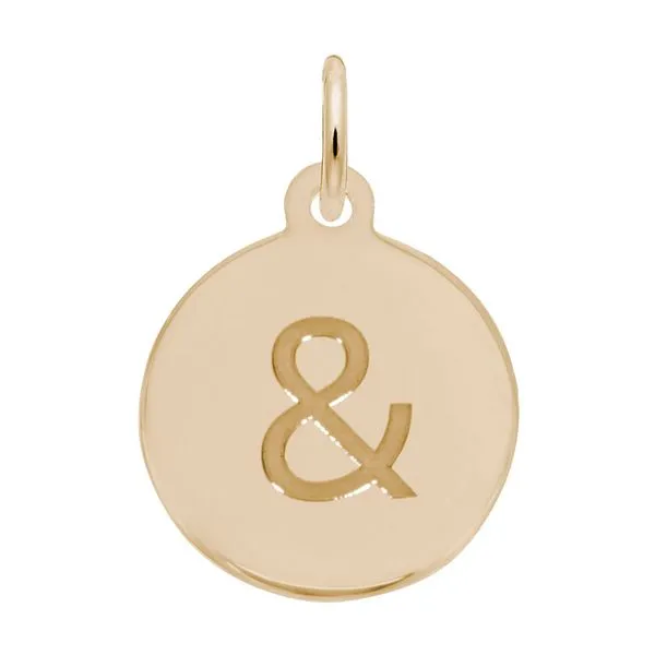 Petite Initial Disc - Ampersand Symbol Designer Jewelers Westborough, MA
