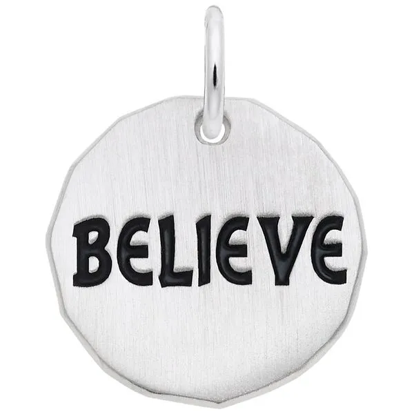 BELIEVE CHARM TAG Tennies Jewelry Appleton, WI