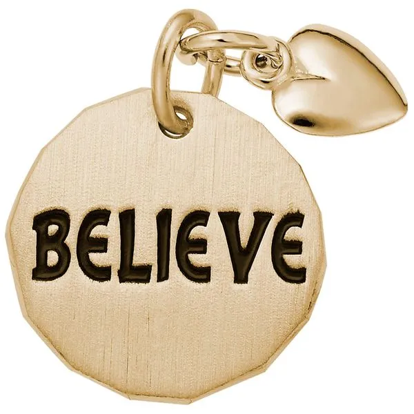 BELIEVE TAG W/HEART James & Williams Jewelers Berwyn, IL