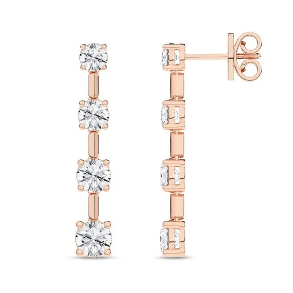 Graduated Drop Earrings (Round)/2.33Ctw Cellini Design Jewelers Orange, CT