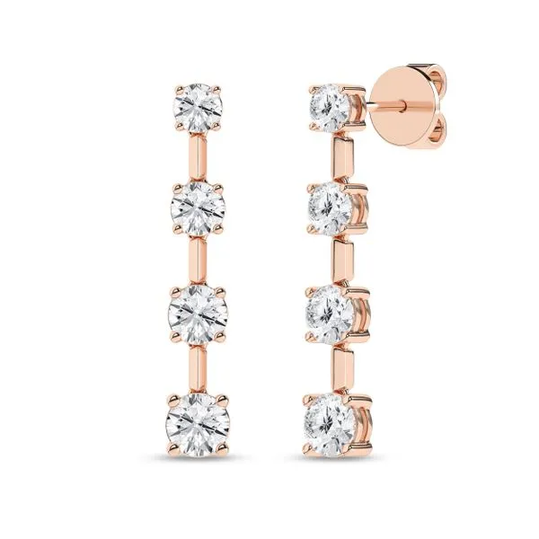 Graduated Drop Earrings (Round)/2.33Ctw Image 2 Cellini Design Jewelers Orange, CT