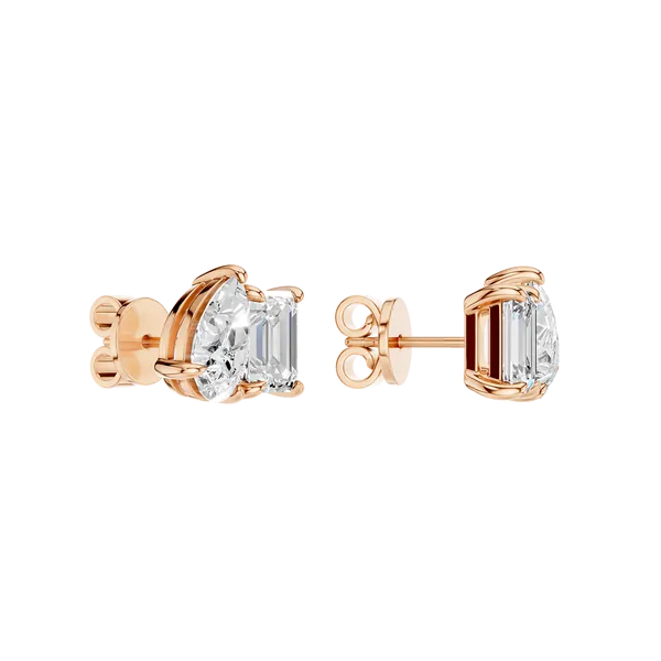 TOI ET MOI STUD EARRINGS (EMERALD & PEAR)/4CTW Image 3 Valentine's Fine Jewelry Dallas, PA