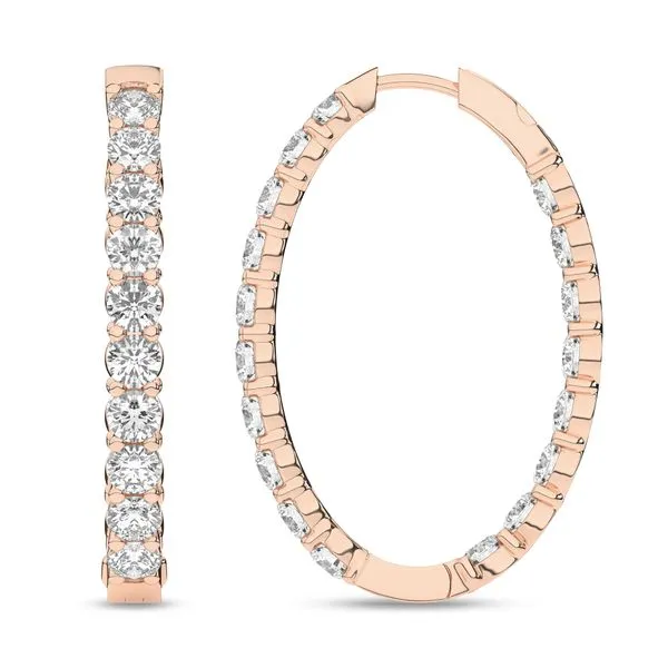 Inside-Out Oval Hoop Earrings/7Ctw Cellini Design Jewelers Orange, CT