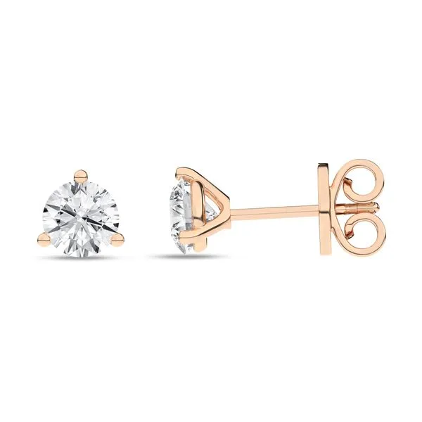 3-Prong Martini Solitaire Stud Earrings/0.5Ct, 1Ctw Image 2 Miner's Den Jewelers Royal Oak, MI