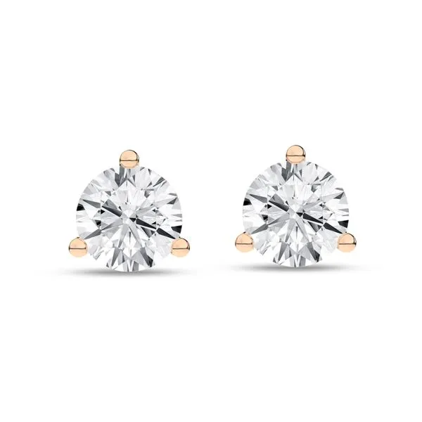 3-Prong Martini Solitaire Stud Earrings/0.5Ct, 1Ctw Image 4 Miner's Den Jewelers Royal Oak, MI