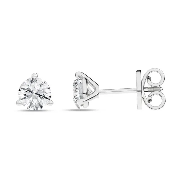3-Prong Martini Solitaire Stud Earrings/0.5Ct, 1Ctw Cellini Design Jewelers Orange, CT