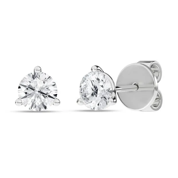 3-Prong Martini Solitaire Stud Earrings/0.5Ct, 1Ctw Image 4 Cellini Design Jewelers Orange, CT