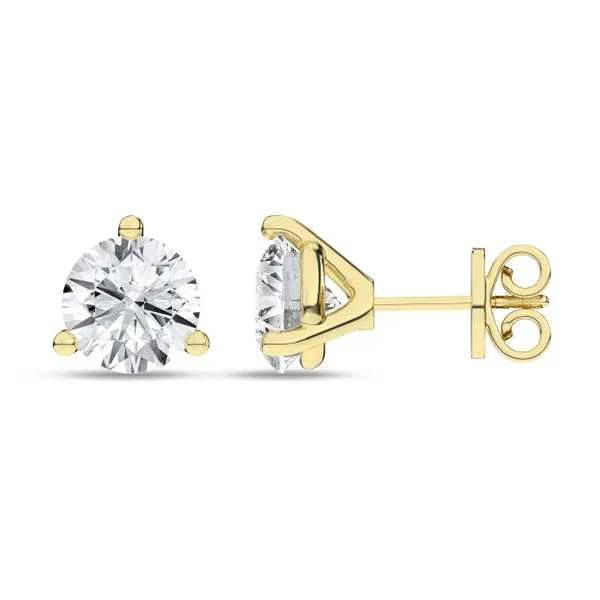 3-Prong Martini Solitaire Stud Earrings/1.5Ct, 3Ctw Image 3 Cellini Design Jewelers Orange, CT
