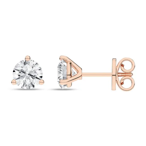 3-Prong Martini Solitaire Stud Earrings/0.625Ct, 1.25Ctw Image 2 Miner's Den Jewelers Royal Oak, MI