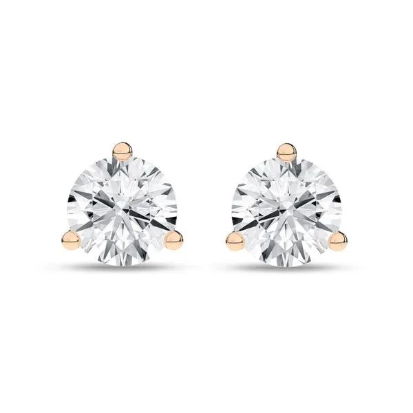 3-Prong Martini Solitaire Stud Earrings/0.625Ct, 1.25Ctw Image 4 Miner's Den Jewelers Royal Oak, MI