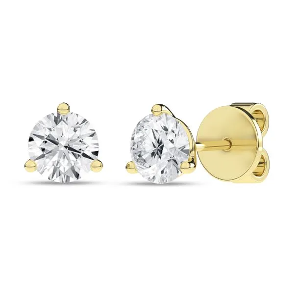 3-Prong Martini Solitaire Stud Earrings/0.625Ct, 1.25Ctw Image 2 Cellini Design Jewelers Orange, CT