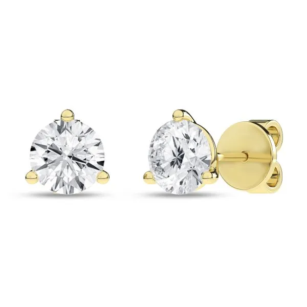 3-Prong Martini Solitaire Stud Earrings/1Ct, 2Ctw Image 2 Miner's Den Jewelers Royal Oak, MI