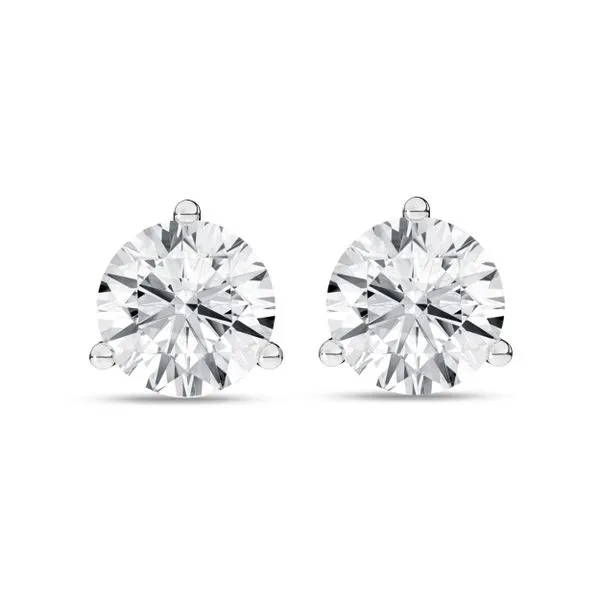 3-Prong Martini Solitaire Stud Earrings/2.5Ct, 5Ctw Image 4 Miner's Den Jewelers Royal Oak, MI