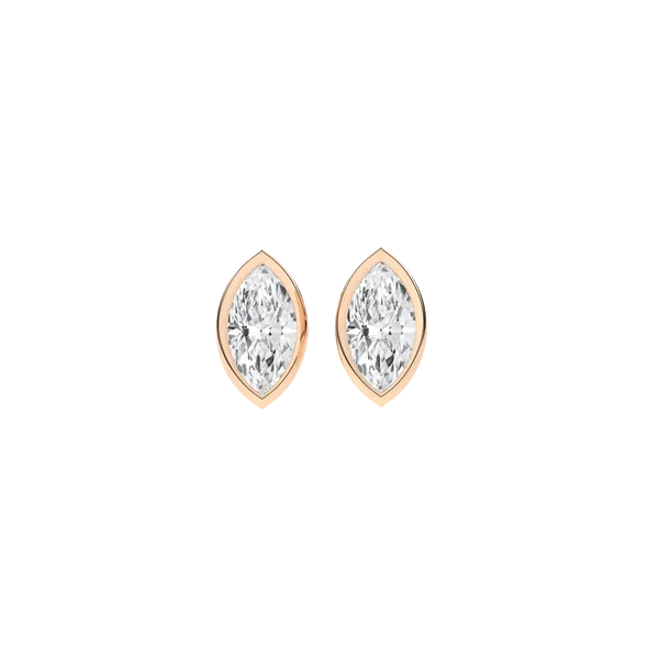 Bezel-Set Solitaire Earrings (Marquise)3Ctw Image 3 Miner's Den Jewelers Royal Oak, MI