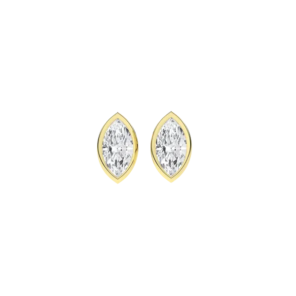 Bezel-Set Solitaire Earrings (Marquise)3Ctw Image 3 Cellini Design Jewelers Orange, CT