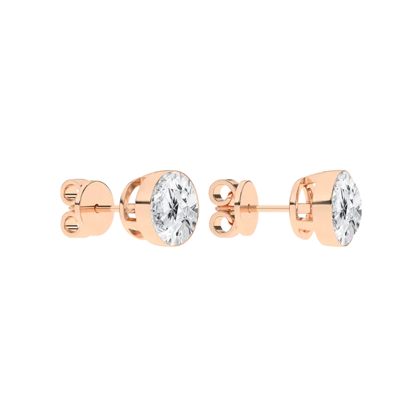 Seamless™ Solitaire Earrings (Round)2.5CT, 5CTW Image 2 Miner's Den Jewelers Royal Oak, MI