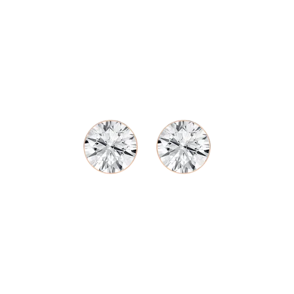 Seamless™ Solitaire Earrings (Round)2.5CT, 5CTW Image 3 Miner's Den Jewelers Royal Oak, MI
