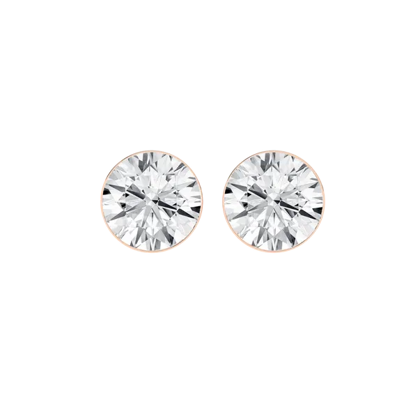 Seamless™ Solitaire Earrings (Round)2CT, 4CTW Image 3 Miner's Den Jewelers Royal Oak, MI