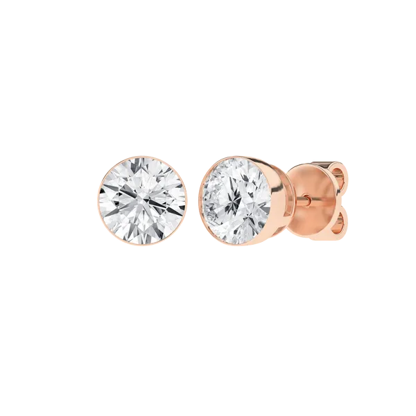 Seamless™ Solitaire Earrings (Round)1.5CT, 3CTW Miner's Den Jewelers Royal Oak, MI