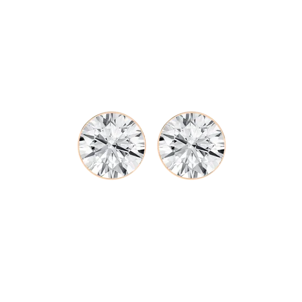 Seamless™ Solitaire Earrings (Round)1.5CT, 3CTW Image 3 Miner's Den Jewelers Royal Oak, MI