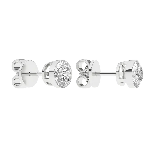 Seamless™ Solitaire Earrings (Round)1CT, 2CTW Image 2 Cellini Design Jewelers Orange, CT