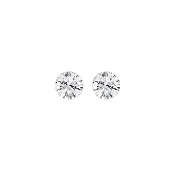 Seamless™ Solitaire Earrings (Round)0.75CT, 1.5CTW Image 4 Miner's Den Jewelers Royal Oak, MI